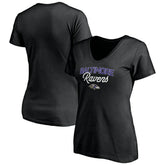 Baltimore Ravens Women's Depth Chart V-Neck T-Shirt | NFL Discount