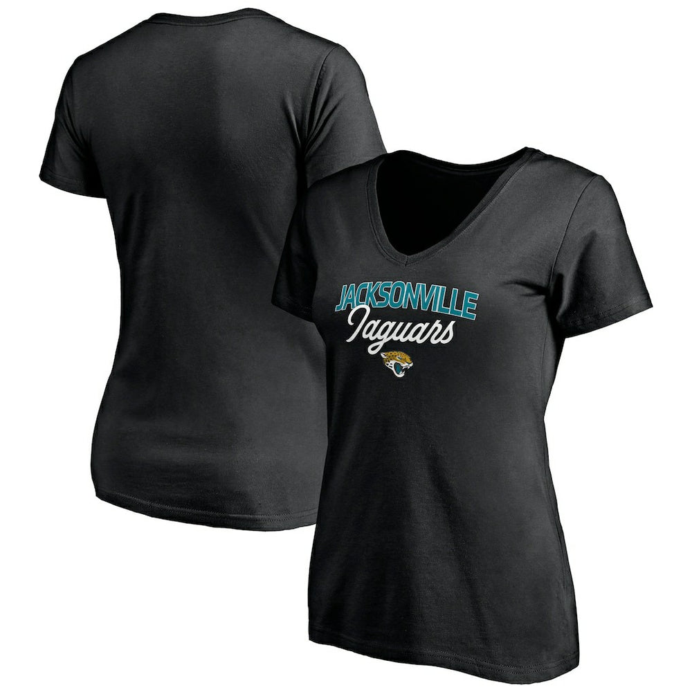 Jacksonville Jaguars Women's Depth Chart V-Neck T-Shirt | NFL Sale