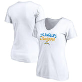 Los Angeles Chargers Women's Depth Chart V-Neck T-Shirt | NFL US