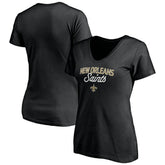New Orleans Saints Women's Depth Chart V-Neck T-Shirt | NFL On sale