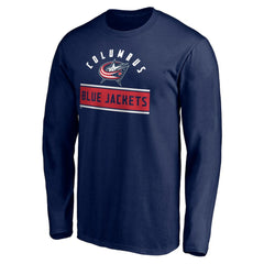Columbus Blue Jackets Team Arch Knockout Long Sleeve T-Shirt - NHL T-shirts