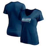 Seattle Kraken Women's Mascot In Bounds V-Neck T-Shirt - NHL T-shirts