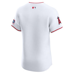Los Angeles Angels Nike Home Elite Patch Jersey - MLB Jerseys