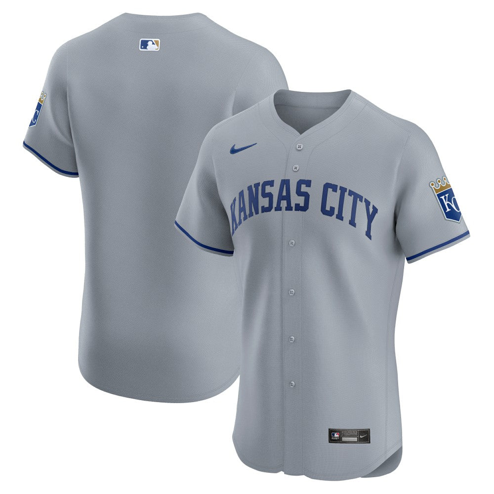 Kansas City Royals Nike Road Vapor Premier Elite Patch Jersey - MLB Jerseys
