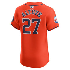 Jose Altuve Houston Astros Nike Alternate Elite Sponsor Patch Player Jersey - MLB Jerseys