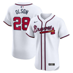 Matt Olson Atlanta Braves Nike Home Elite Player Jersey - MLB Jerseys