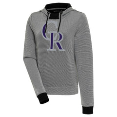 Colorado Rockies Antigua Women's Axe Bunker Tri-Blend Pullover Hoodie - MLB Hoodies