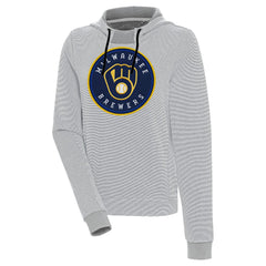 Milwaukee Brewers Antigua Women's Axe Bunker Tri-Blend Pullover Hoodie - MLB Hoodies
