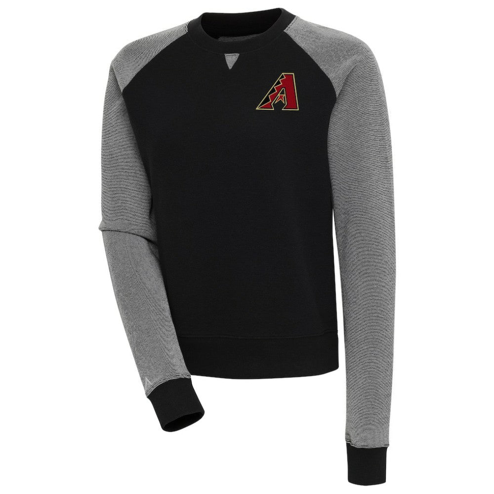 Arizona Diamondbacks Antigua Women's Flier Bunker Tri-Blend Pullover Sweatshirt - MLB Pullover