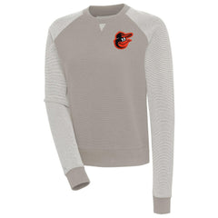 Baltimore Orioles Antigua Women's Flier Bunker Tri-Blend Pullover Sweatshirt - MLB Pullover
