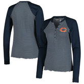Chicago Bears Antigua Women's Maverick Waffle Henley Long Sleeve T-Shirt | NFL Sale
