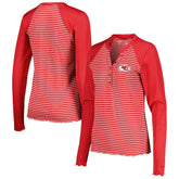 Kansas City Chiefs Antigua Women's Maverick Waffle Henley Long Sleeve T-Shirt | NFL Near me