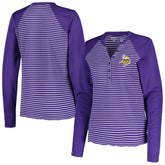Minnesota Vikings Antigua Women's Maverick Waffle Henley Long Sleeve T-Shirt | NFL On sale