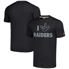 Las Vegas Raiders Homage Unisex The NFL ASL Collection by Love Sign Tri-Blend T-Shirt | NFL New