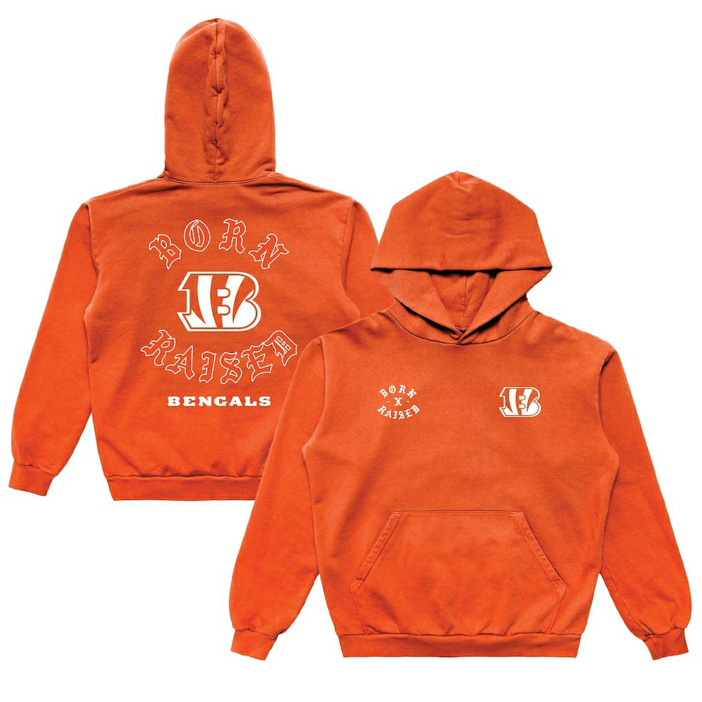 Cincinnati Bengals Born x Raised Unisex Pullover Hoodie | NFL Outlet