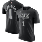 Black Victor Wembanyama San Antonio Spurs Jordan Brand 2022/23 Statement Edition Name & Number T-Shirt | NBA