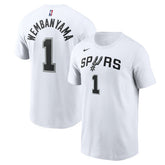 White Victor Wembanyama San Antonio Spurs Icon 2022/23 Name & Number T-Shirt | NBA