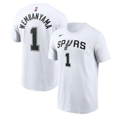 White Victor Wembanyama San Antonio Spurs Icon 2022/23 Name & Number T-Shirt | NBA