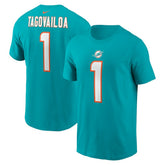 Miami Dolphins Tua Tagovailoa Player Name & Number T-Shirt | NFL Near me