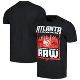 Black Sportiqe Monday Night RAW x Atlanta Hawks Tri-Blend T-Shirt | NBA