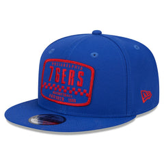 Royal Philadelphia 76ers Rally Drive Finish Line Patch 9FIFTY Snapback Hat | NBA