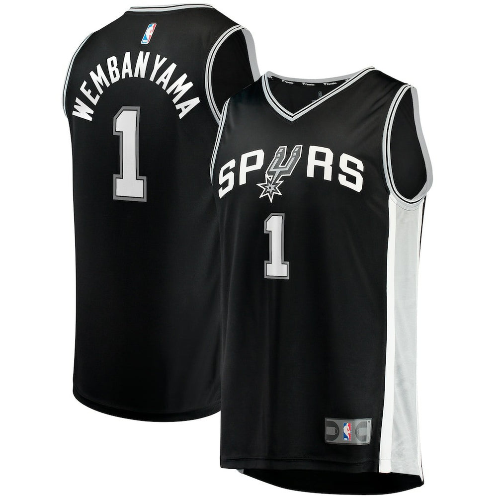Black Victor Wembanyama San Antonio Spurs Fast Break Replica Jersey | NBA