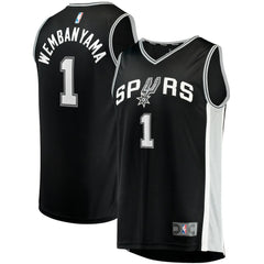 Black Victor Wembanyama San Antonio Spurs Fast Break Replica Jersey | NBA