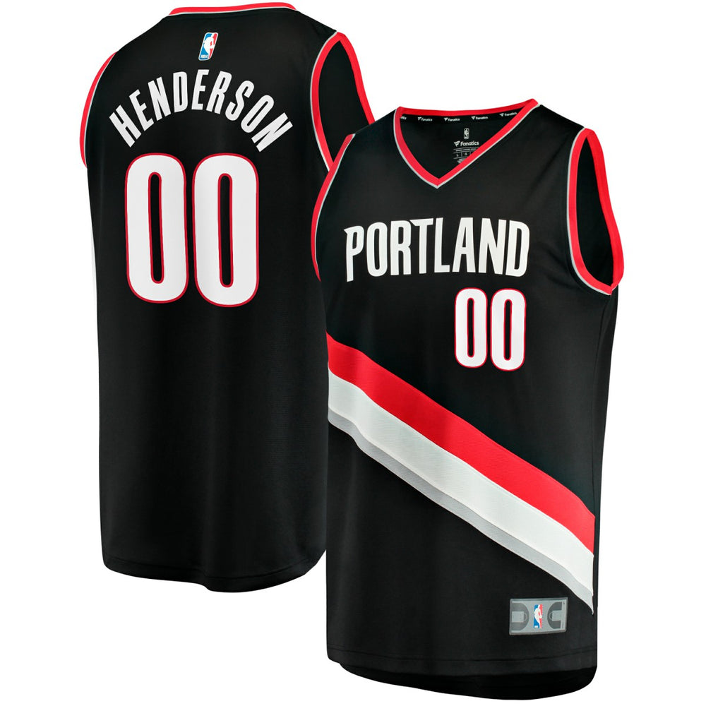 Black Scoot Henderson Portland Trail Blazers Fast Break Replica Jersey | NBA