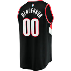 Black Scoot Henderson Portland Trail Blazers Fast Break Replica Jersey | NBA