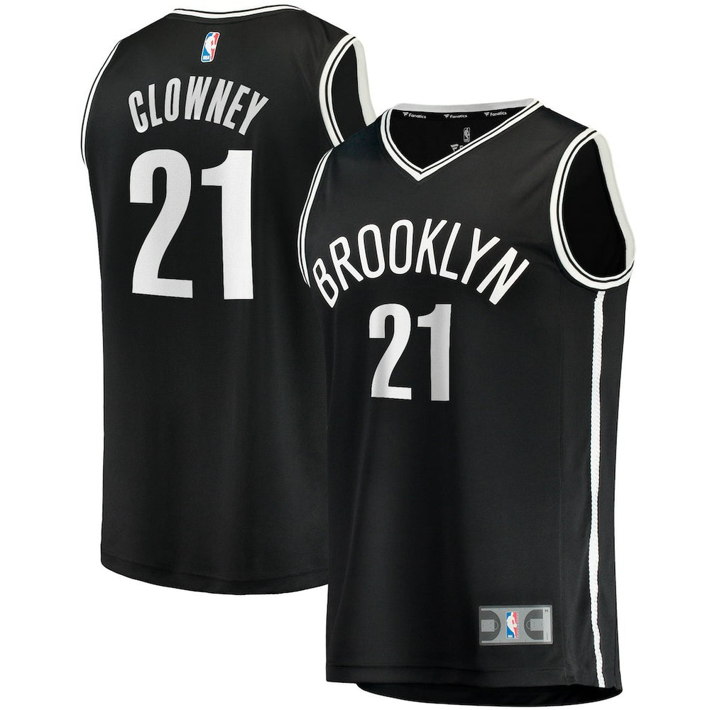 Black Noah Clowney Brooklyn Nets Fast Break Replica Jersey | NBA