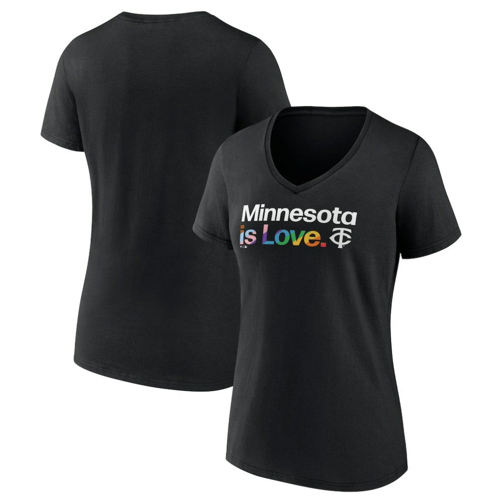 Minnesota Twins Women's City Pride V-Neck T-Shirt - MLB T-shirts