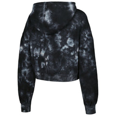 Black Chicago Bulls The Wild Collective Women's Tie-Dye Cropped Pullover Hoodie | NBA