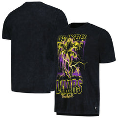 Black Los Angeles Lakers The Wild Collective Unisex Tour Band T-Shirt | NBA