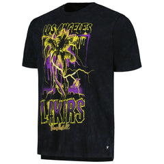 Black Los Angeles Lakers The Wild Collective Unisex Tour Band T-Shirt | NBA
