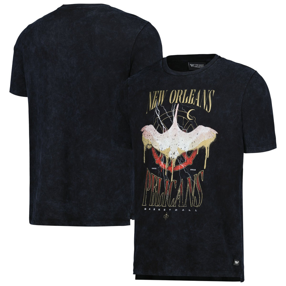 Black New Orleans Pelicans The Wild Collective Unisex Tour Band T-Shirt | NBA