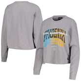 Gray Phoenix Suns The Wild Collective Women's Band Cropped Long Sleeve T-Shirt | NBA