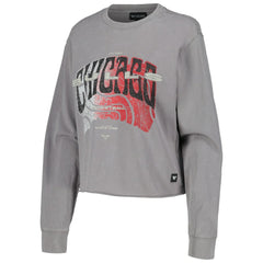 Gray Chicago Bulls The Wild Collective Women's Band Cropped Long Sleeve T-Shirt sale | NBA