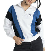 New York Yankees Lusso Women's Malia Quarter-Zip Sweatshirt - MLB Sweatshirts