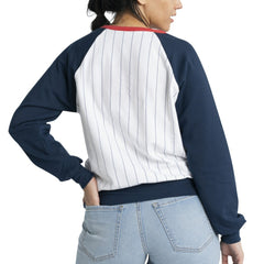 St. Louis Cardinals Lusso Women's Mack Fleece V-Neck Pullover Top - MLB Pullover