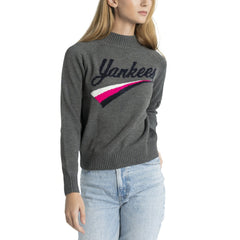 New York Yankees Lusso Women's Serena Raglan Pullover Sweater - MLB Pullover