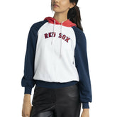 Boston Red Sox Lusso Women's Marlowe Tri-Blend Raglan Pullover Hoodie - MLB Hoodies