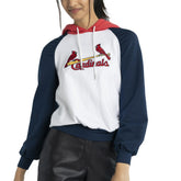 St. Louis Cardinals Lusso Women's Marlowe Tri-Blend Raglan Pullover Hoodie - MLB Hoodies