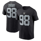 Las Vegas Raiders Maxx Crosby Player Name & Number T-Shirt | NFL Sale