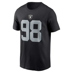 Las Vegas Raiders Maxx Crosby Player Name & Number T-Shirt | NFL Sale