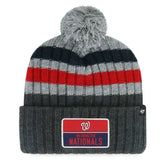 Washington Nationals '47 Stack Cuffed Knit Hat with Pom - MLB Hats