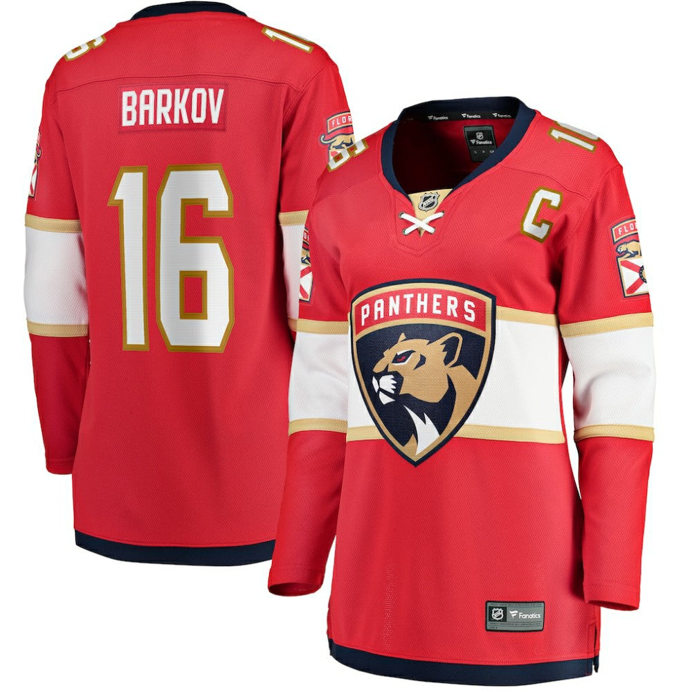 Aleksander Barkov Florida Panthers Fanatics Women's Captain Patch Home Breakaway Player Jersey - NHL Jerseys