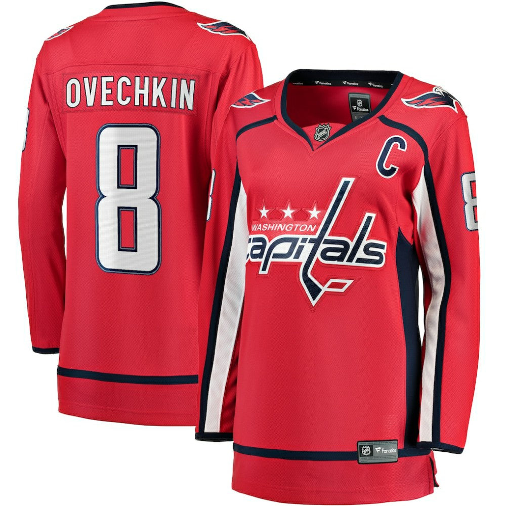 Alexander Ovechkin Washington Capitals Fanatics Women's Captain Patch Home Breakaway Player Jersey - NHL Jerseys