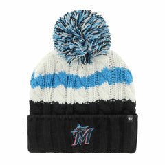 Miami Marlins '47 Women's Ashfield Cuffed Knit Hat with Pom - MLB Hats