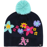 Athletics '47 Girls Youth Buttercup Knit Beanie with Pom - MLB