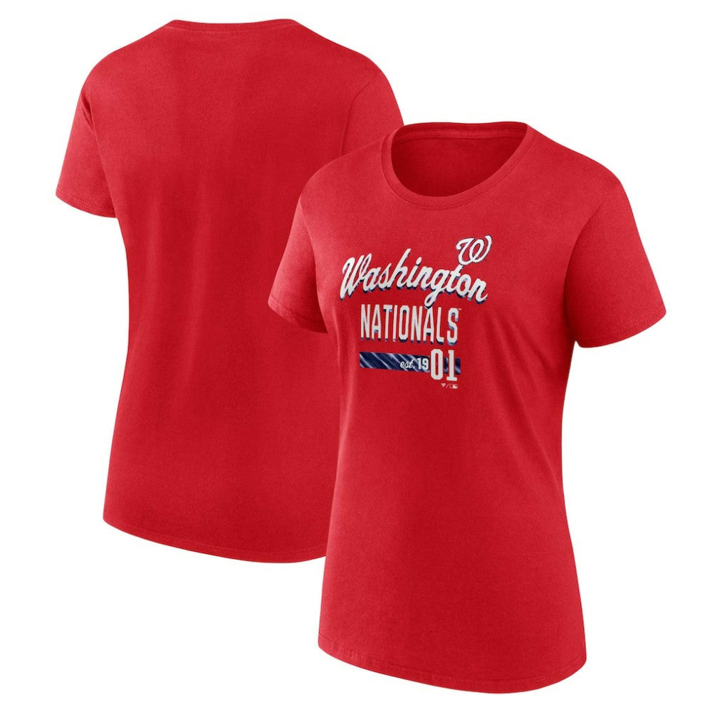 Washington Nationals Fanatics Women's Logo Fitted T-Shirt - MLB T-shirts